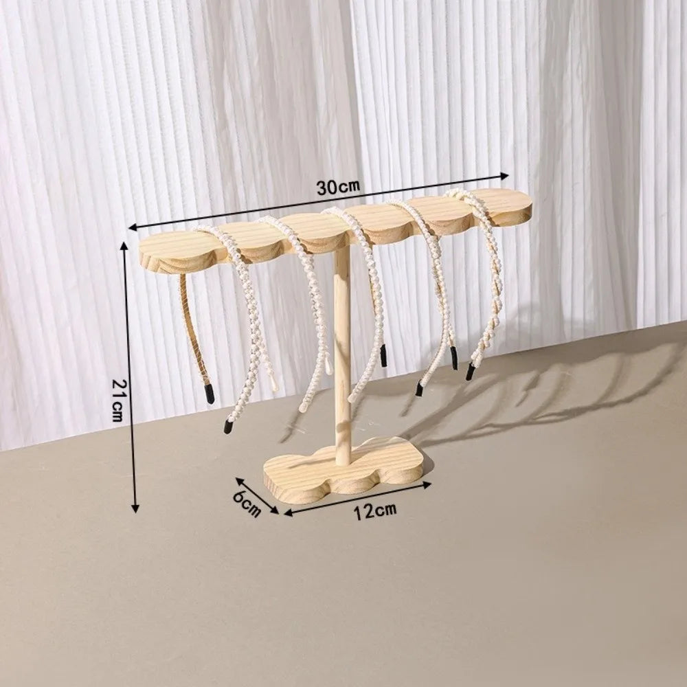 Wood Headband Stand – Large Capacity Hair & Jewelry Organizer