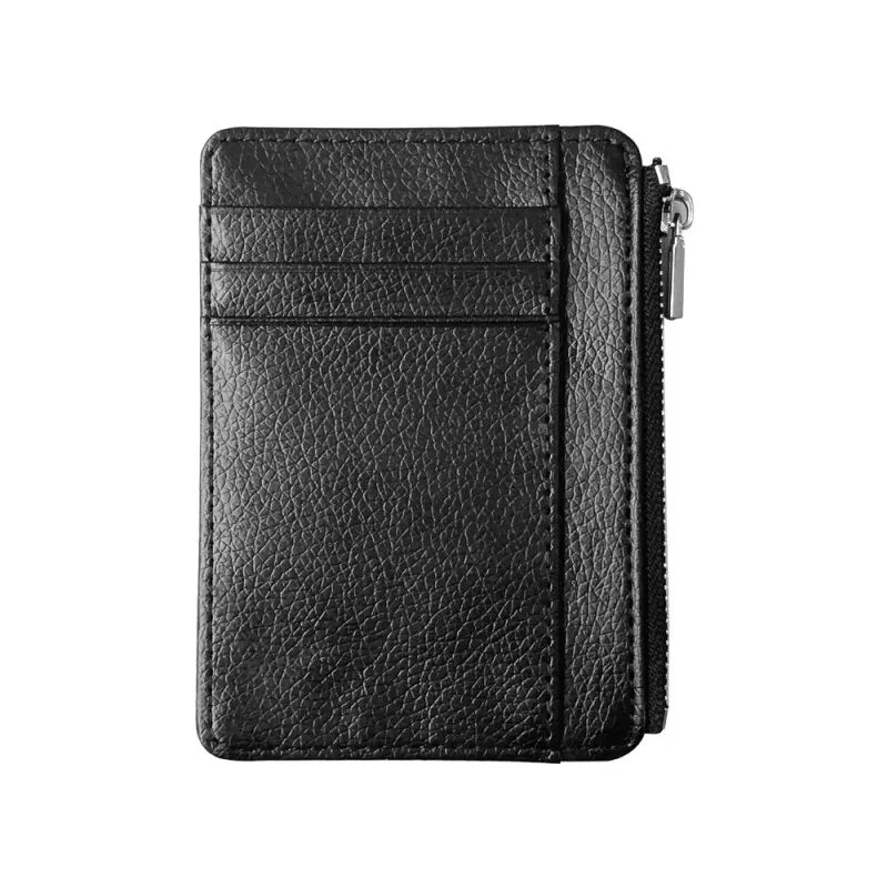 Multi-Card Zipper Coin Purse – Compact Large Capacity Wallet Mini Coin Purse Nixie Black China Mainland