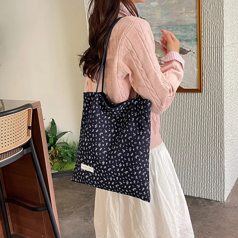 Floral Canvas Tote Bag for Women – Large Shoulder Handbag Canvas Shoulder Tote Nixie Option one