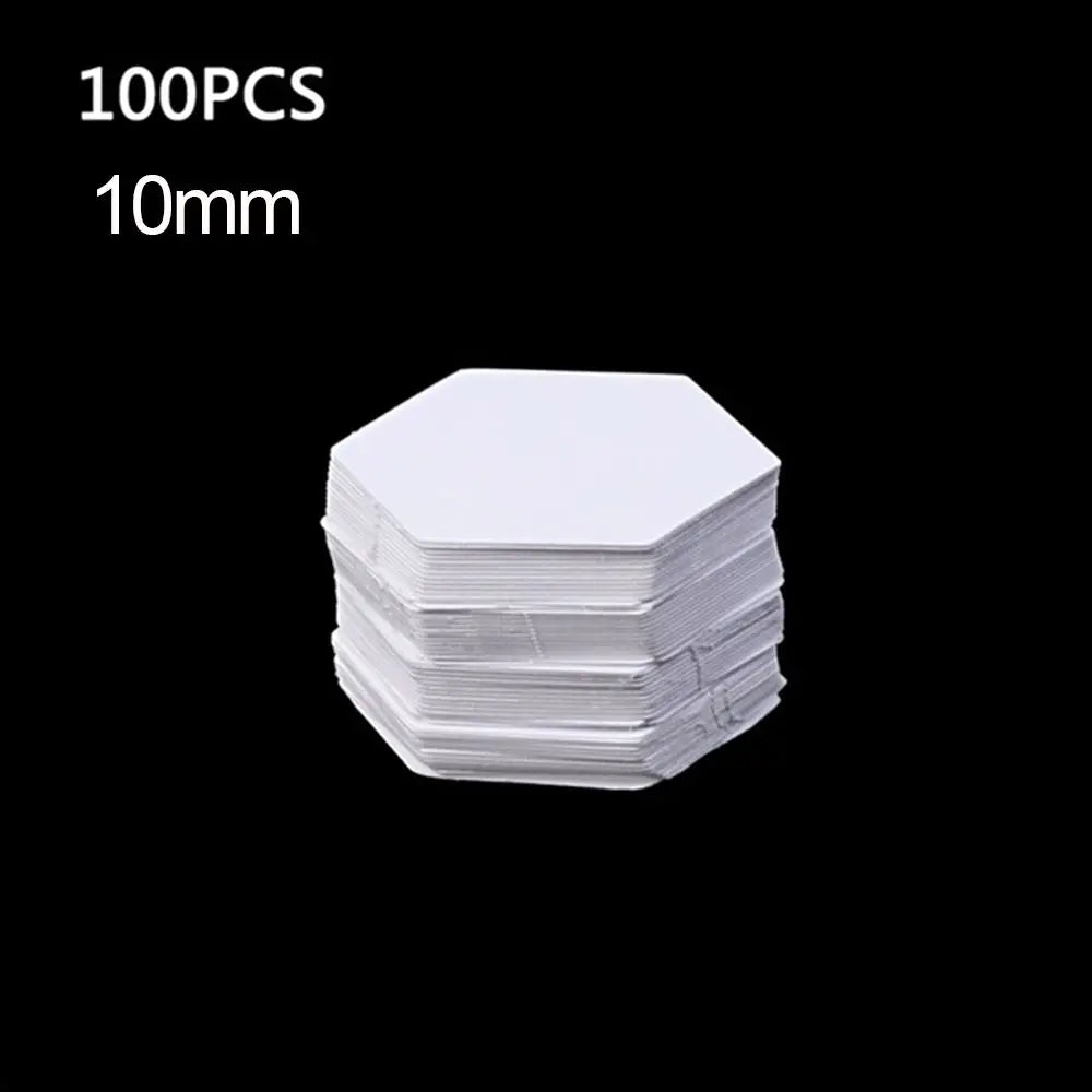 100Pcs Hexagon Paper Quilting Templates – 6 Sizes for Patchwork Quilting Templates Nixie 10mm