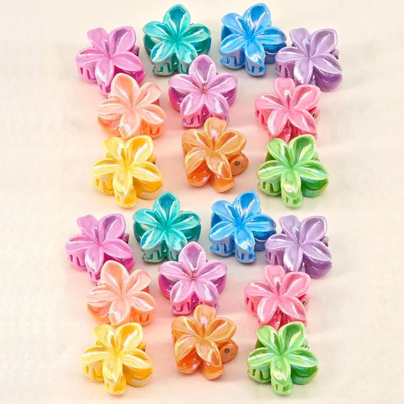 10pcs Daffodil Flower Hair Clips Y2K Bohemian Braiding Cuffs Floral Hair Clips Nixie