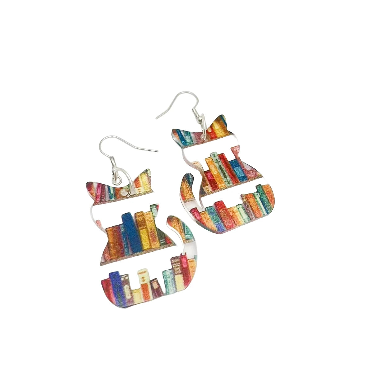 Cat & Dinosaur Acrylic Drop Earrings – Fun Animal Jewelry Acrylic Drop Earrings Nixie