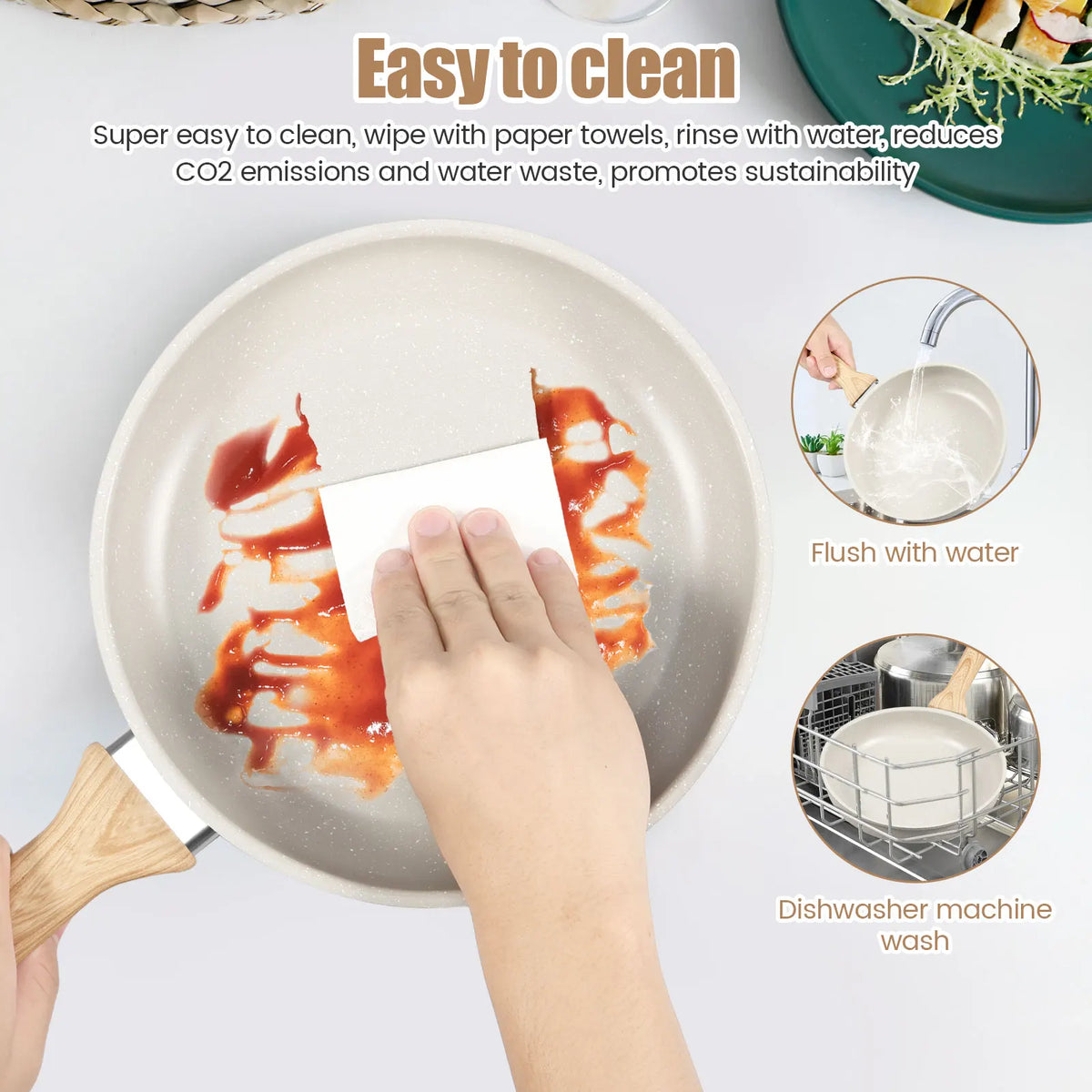 Nixie Nonstick Frying Pan Skillet – Maifanite Coating Nonstick Frying Pan Nixie