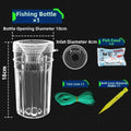 Transparent Ribbed Fishing Pail – Funnel Top Catch Bucket Fishing Pail Nixie 1 set
