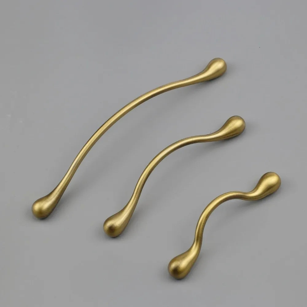 Retro Zinc Alloy Cabinet Handles | French Style Door Pull Gold/Silver