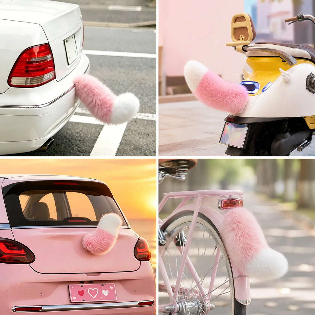 Remote Control Electric Wagging Fox Tail Car Decoration Car Tail Decoration Nixie