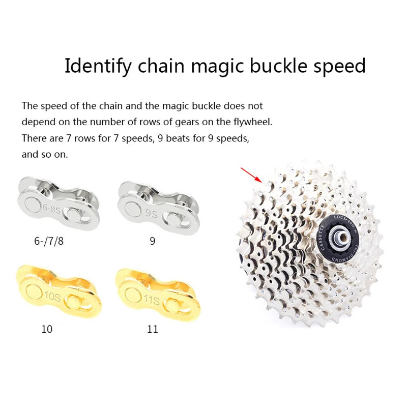 5 Pairs Bike Chain Quick Links 6–12 Speed Connectors Bicycle Chain Connector Nixie