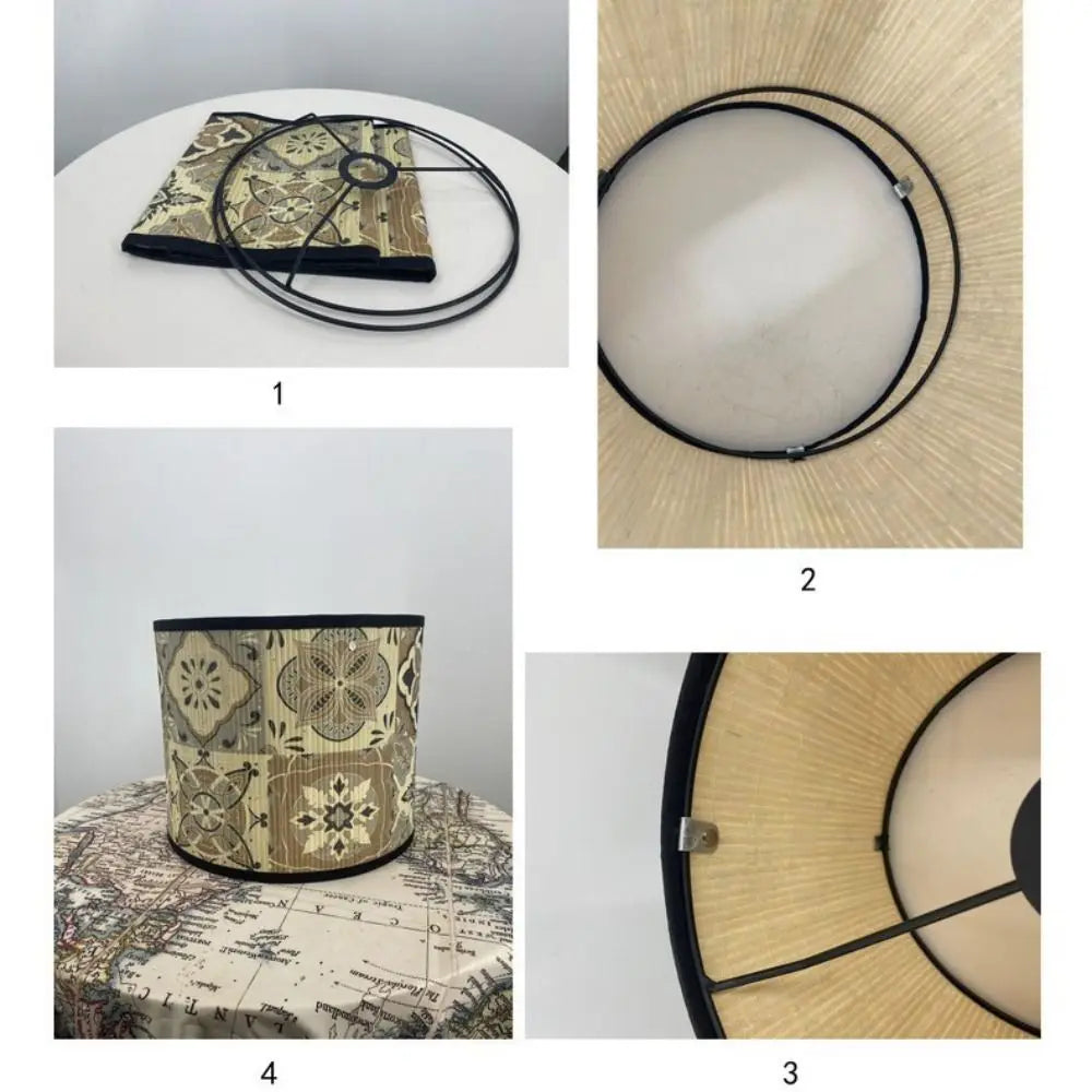 Bamboo Lampshade Retro Style Indoor Chandelier Cover | 9 Colors Bamboo Lampshade Nixie