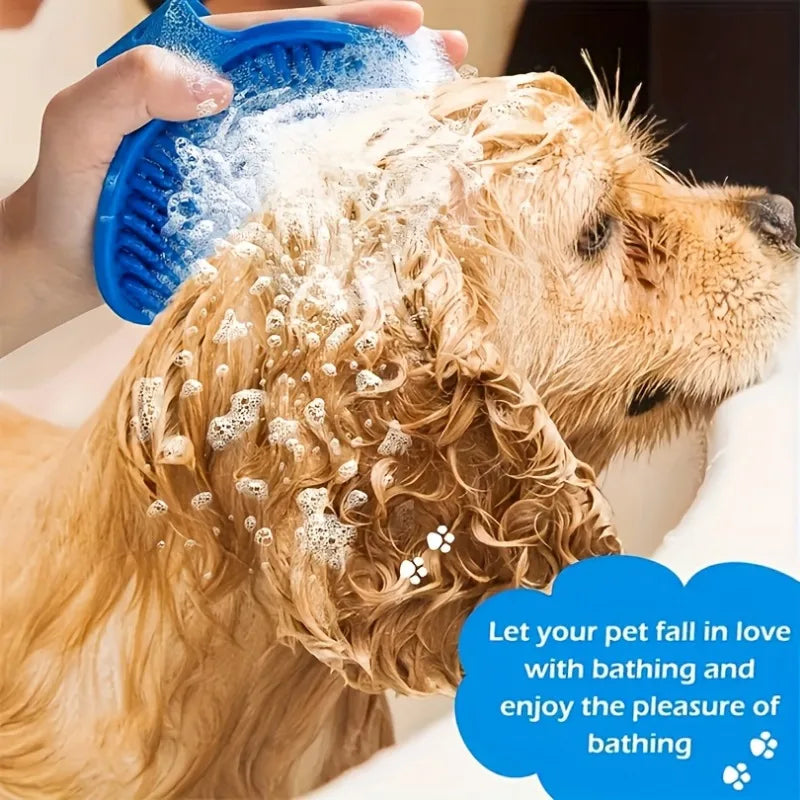 Silicone Pet Bath Brush – Cat & Dog Grooming Massage Comb Pet Grooming Brush Nixie