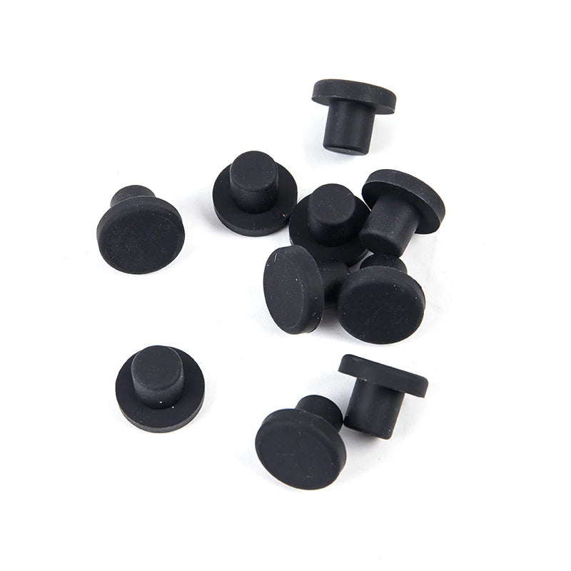 10Pcs Silicone Rubber Hole Plugs 3–12mm High-Temp Seal Caps Rubber Hole Plugs Nixie