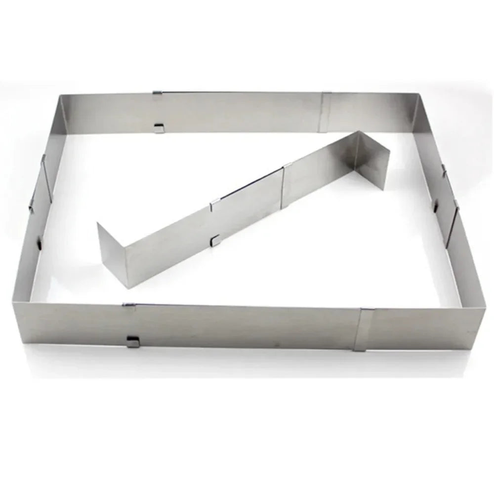 Adjustable Stainless Steel Square Cake Ring Mold for Mousse