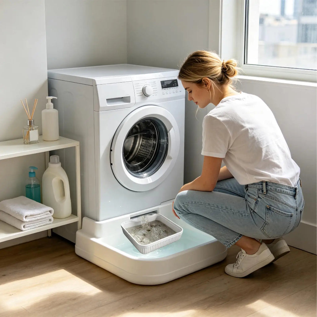 Washing Machine Drain Funnel Drip Tray – Floor Protector Washer Drain Tray Nixie