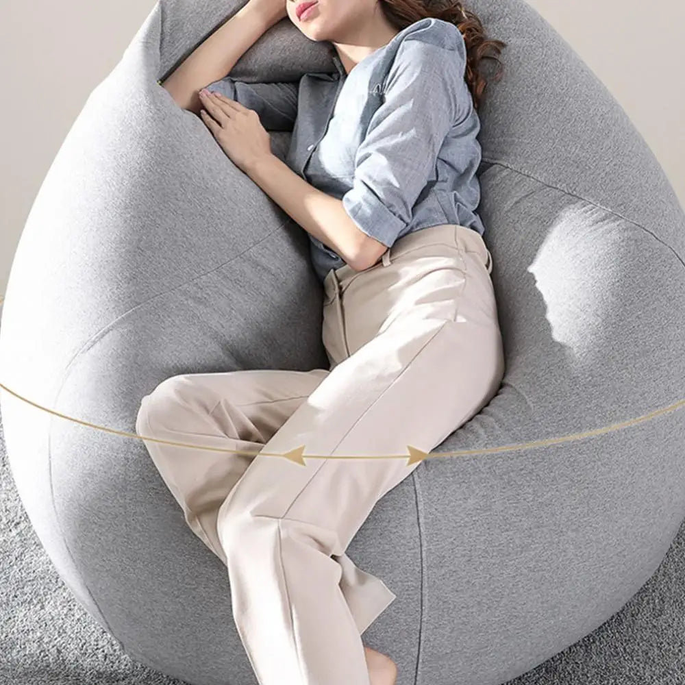 Large Bean Bag Chair Cover – Soft Lazy Lounger Sofa Cover Bean Bag Chair Cover Nixie