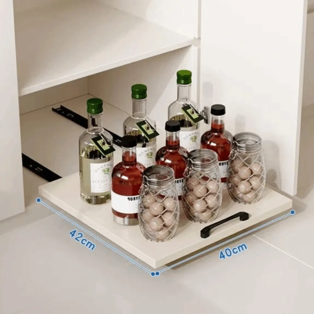 Under Sink Pull-Out Shelf No-Drill Slide-Out Cabinet Organizer