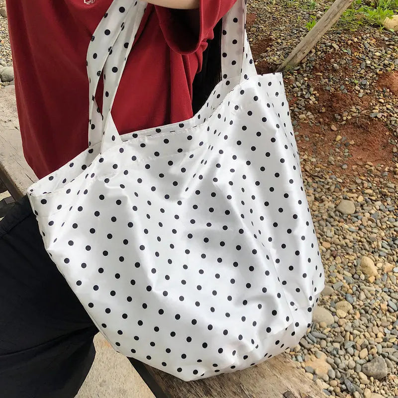 Nixie Retro Polka Dot Tote Bag – Large Women's Shoulder Bag Women's Tote Bag Nixie