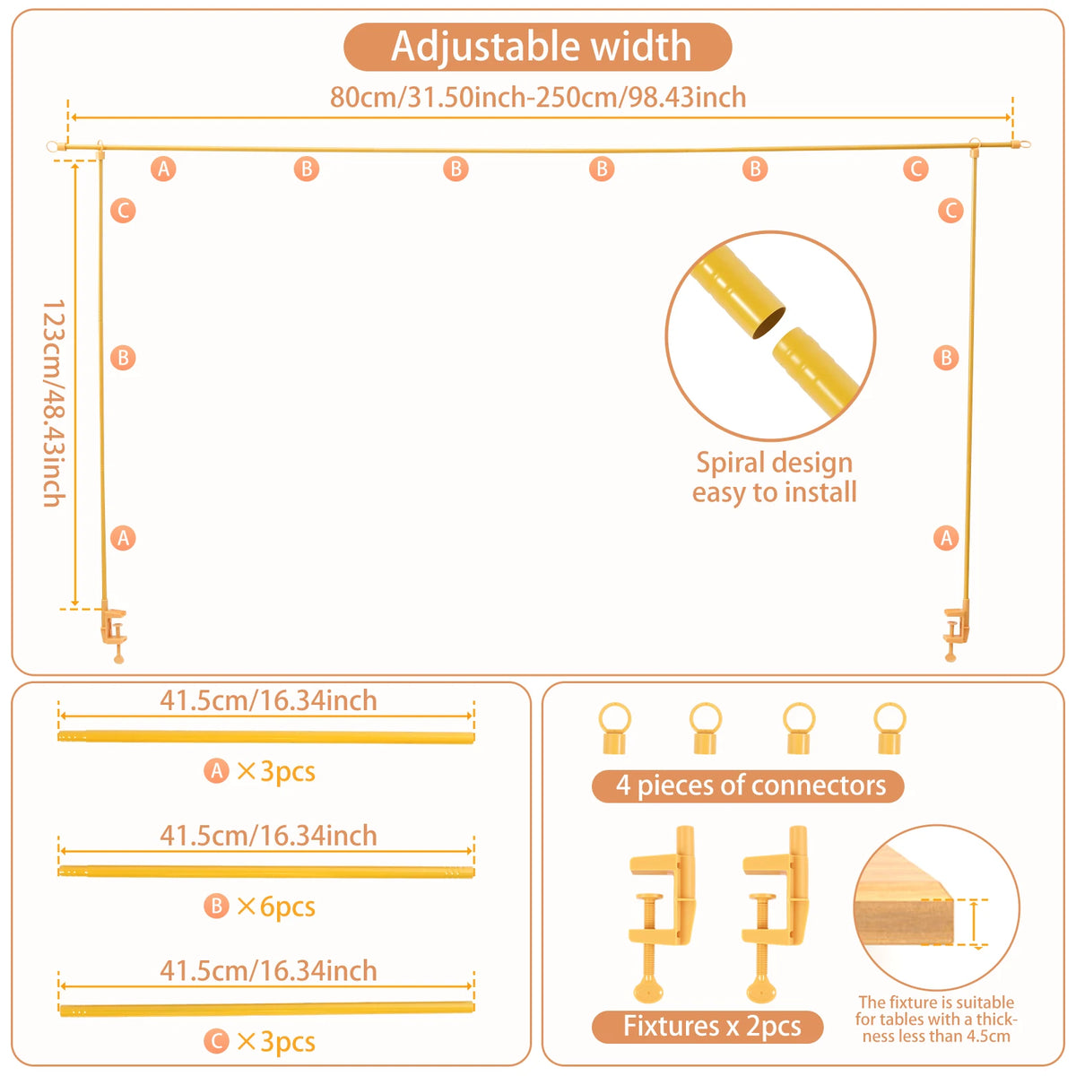 Adjustable Table Balloon Arch Stand – Party & Wedding Décor