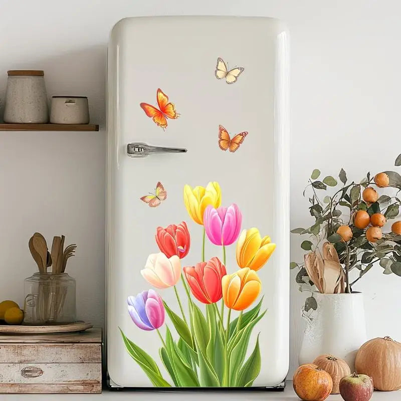 Colorful Butterfly Flower Removable Wall & Fridge Stickers Wall Decal Sticker Nixie