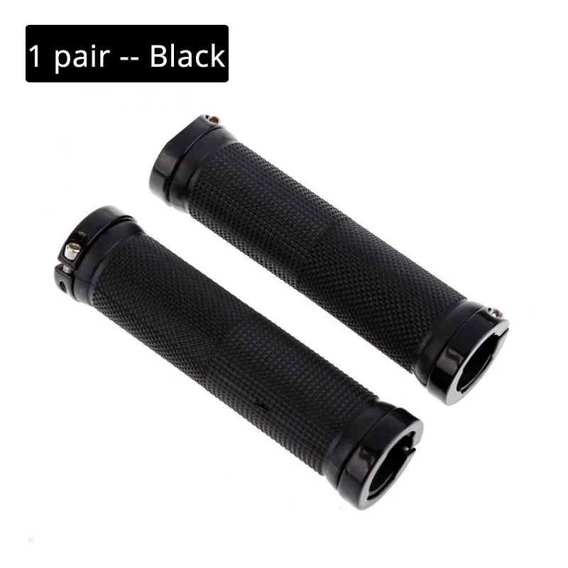 Lock-On MTB BMX Bicycle Handlebar Grips Anti-Slip Rubber Bicycle Handlebar Grips Nixie Black