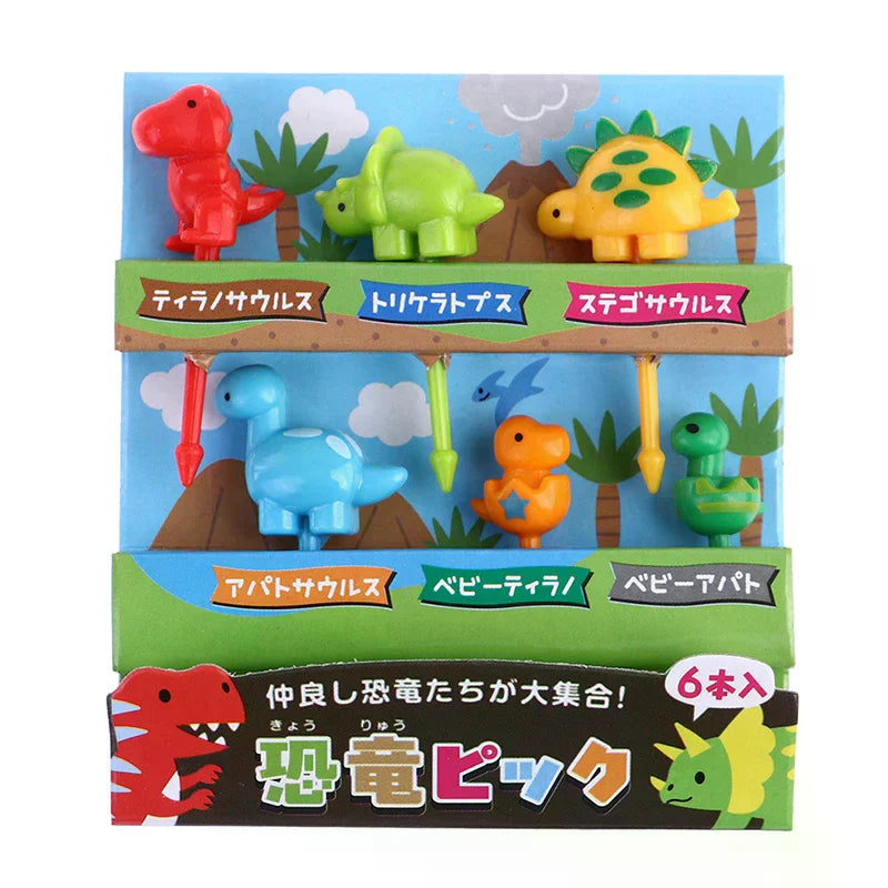 Kawaii Dinosaur Mini Food Picks for Bento Box & Party Mini Food Picks Nixie