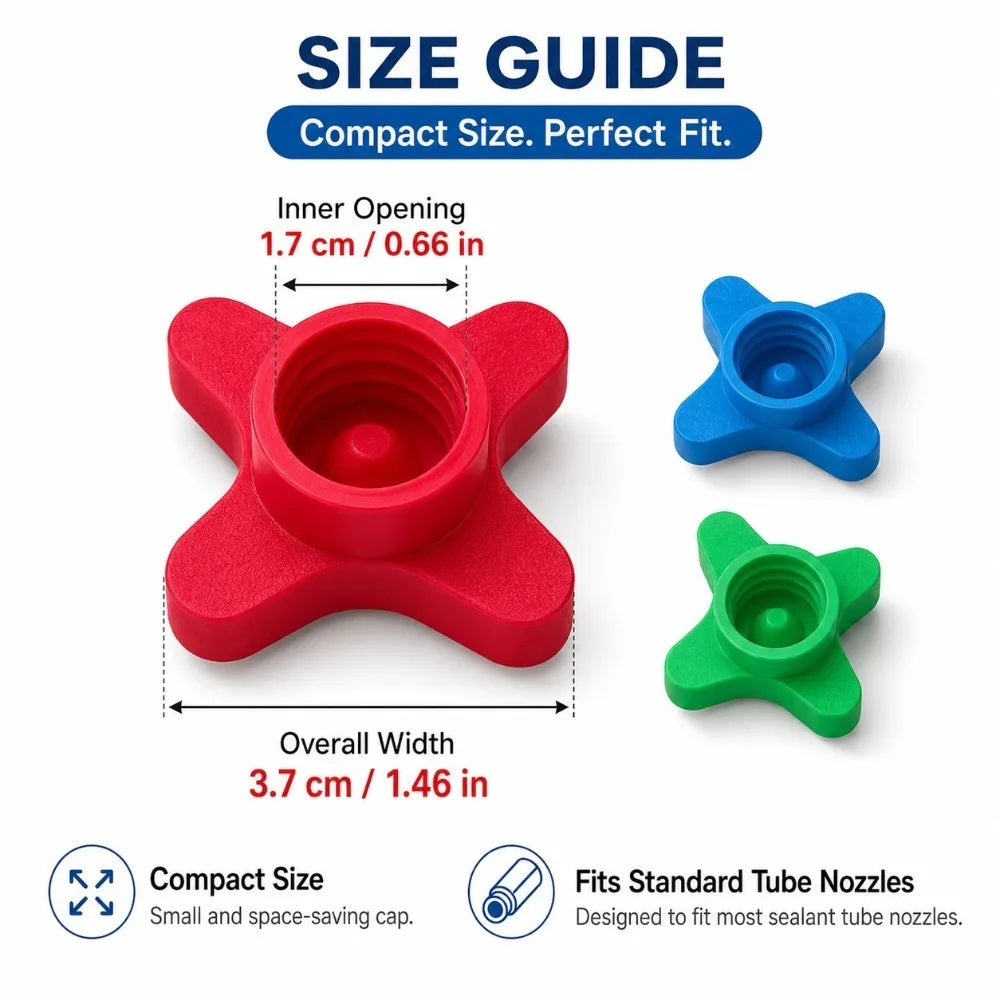 Reusable Caulk Cap & Nozzle Protector with Cleaner Tool Caulk Nozzle Cap Nixie