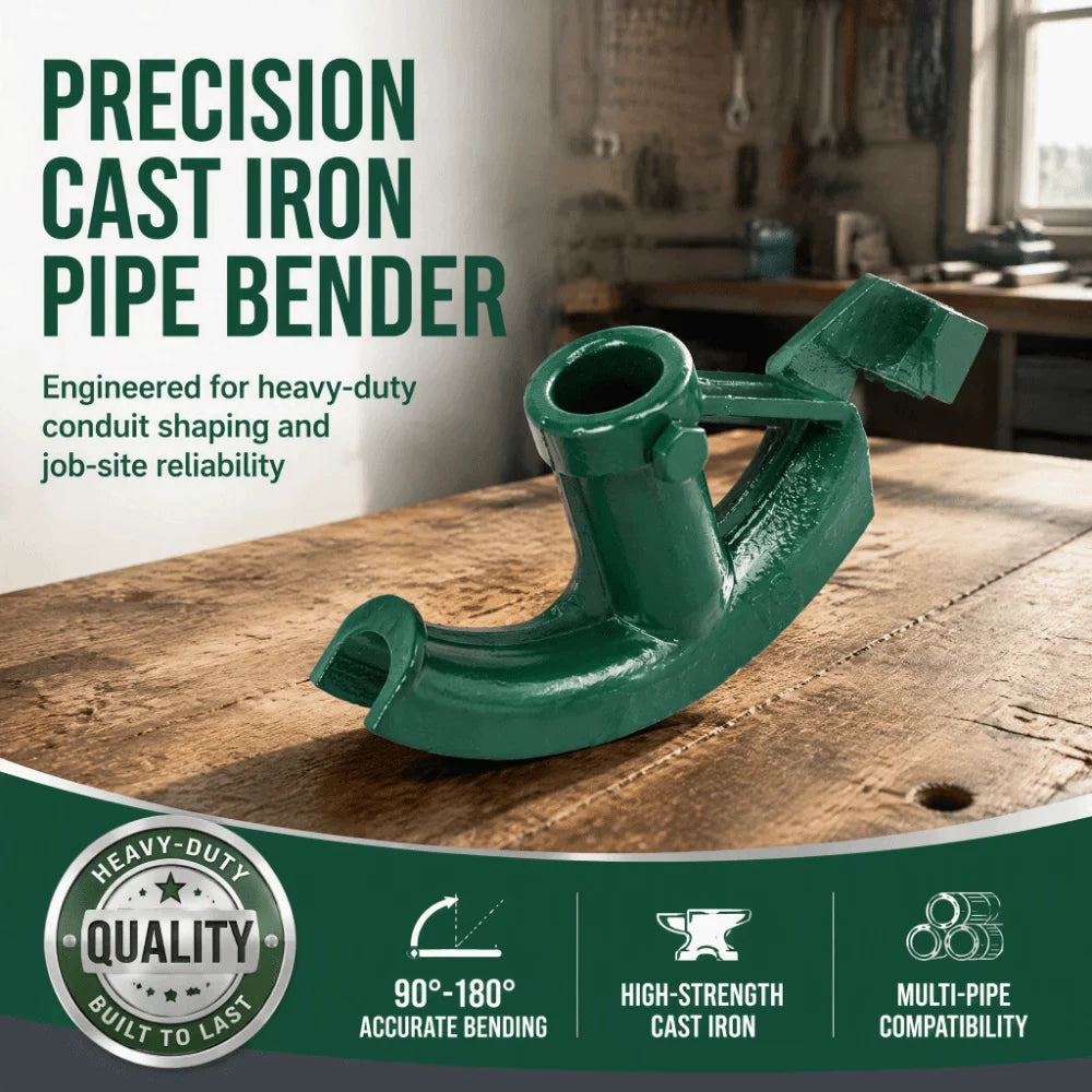 Cast Iron Manual Pipe Bender 3/4 Inch – 90°–180° Tube Former