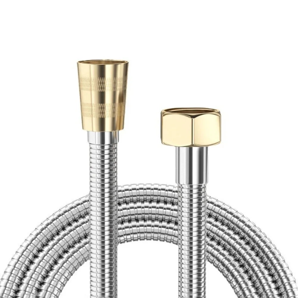 Flexible Stainless Steel Shower Hose 1.5m 2m 3m – Universal Fit Shower Hose Nixie 2m-Copper Cap Hose