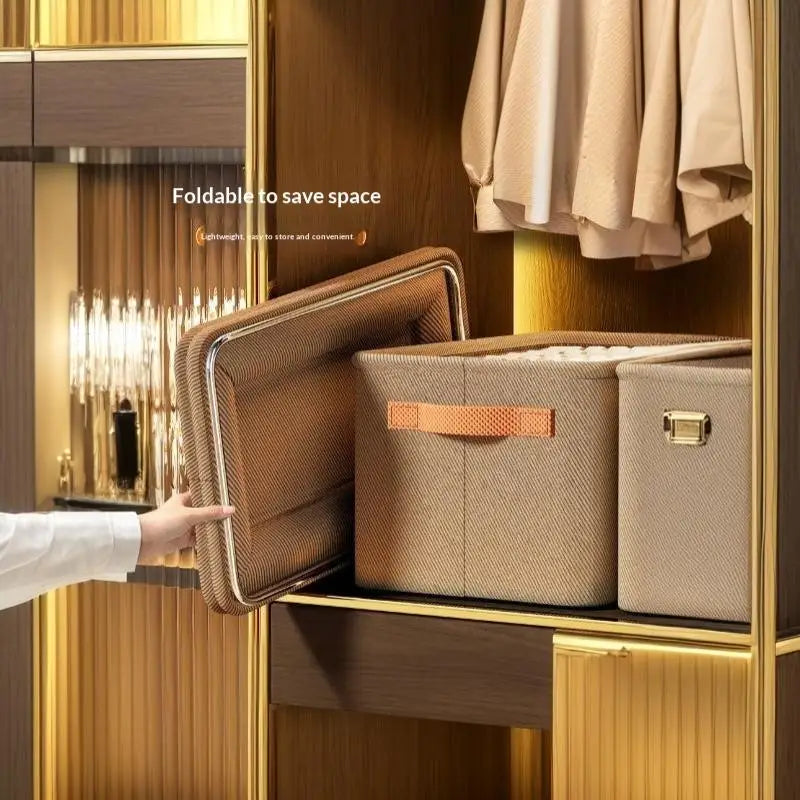 Large 25L Corduroy Storage Bin for Closet Shelves & Drawers Fabric Storage Bin Nixie