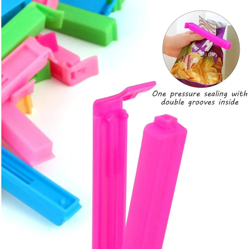 5-Pack Food Bag Sealing Clips – Airtight Plastic Bag Clamps Food Bag Clips Nixie