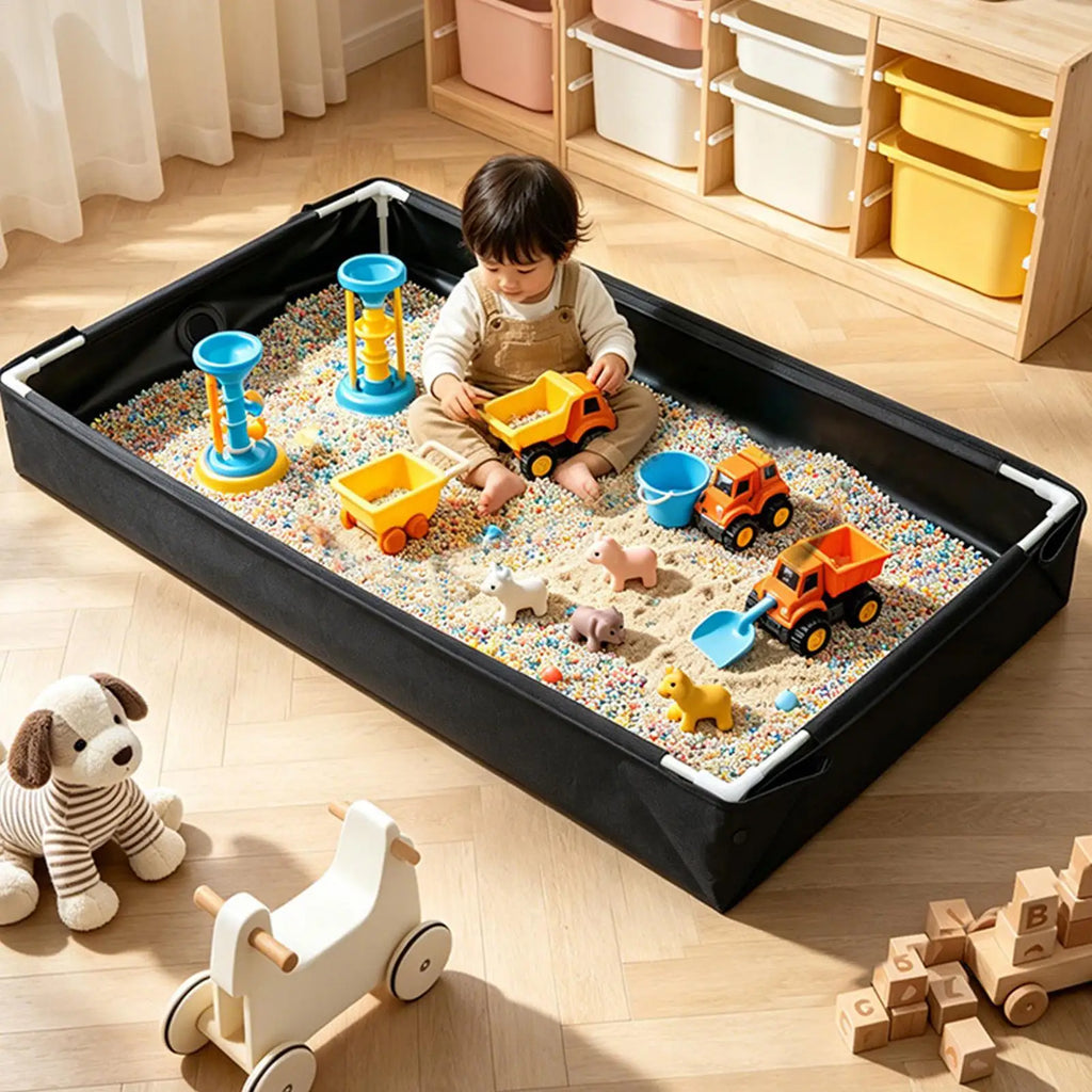 Portable Foldable Sandbox & Water Play Pool with Drain Pipe Foldable Sandbox Pool Nixie