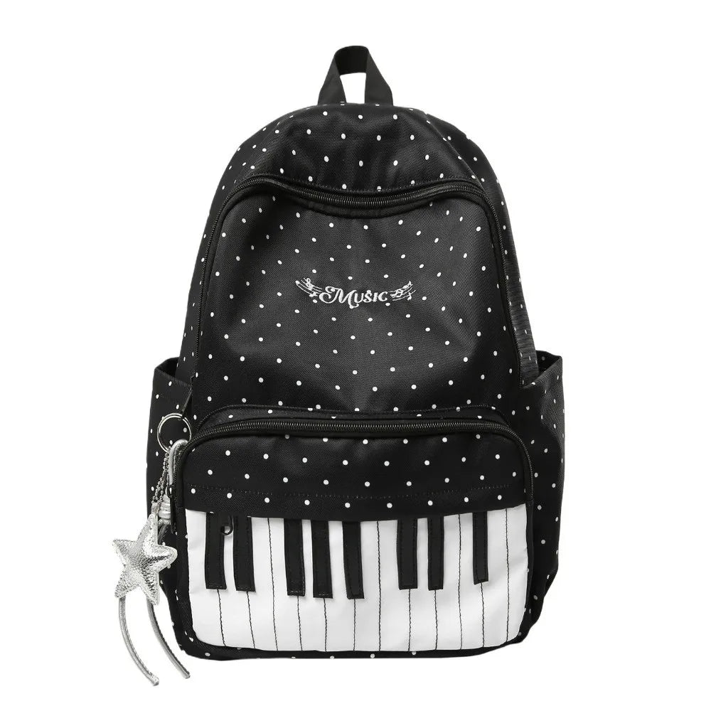 Large Capacity Polka Dot Nylon Backpack – Unisex 36–55L Nylon Backpack Nixie