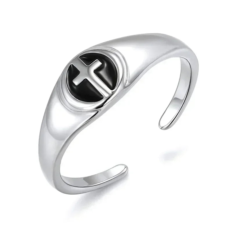5/10PCS Adjustable Punk Rings Set – Feather, Cross & Geometric Fashion Ring Set Nixie
