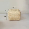 Handmade Bamboo Woven Tea Canister – Airtight Storage Box Bamboo Storage Canister Nixie L as show