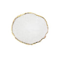 Round Resin Onyx Stone Nail Palette & Gel Polish Mixing Tray Nail Art Palette Nixie Round White