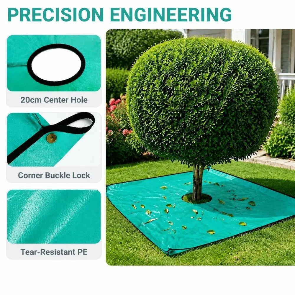 Foldable PE Garden Pruning Tarp 100x100cm – Leaf Catcher Mat