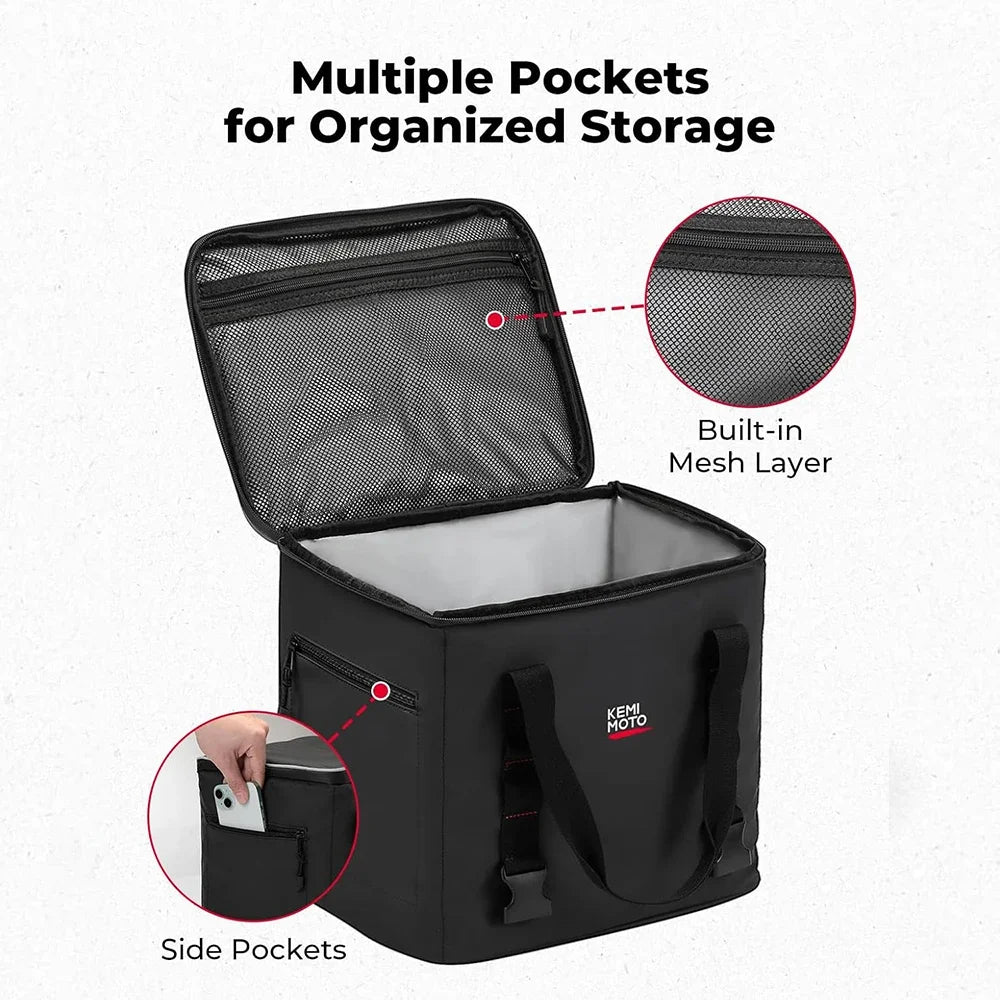 KEMITOUR 20L Motorcycle Insulated Cooler Tail Bag | Waterproof Motorcycle Cooler Bag Nixie
