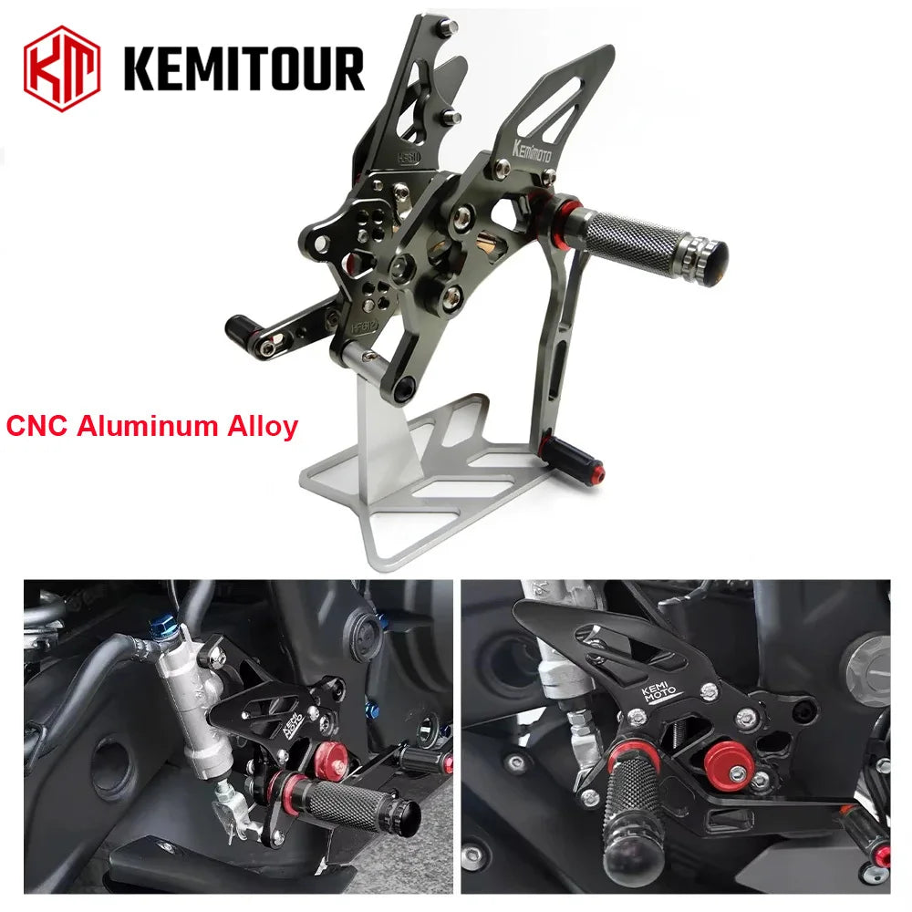 CNC Rearsets Foot Pegs for Yamaha R3 R25 MT-03 MT-25 2014–2020 Motorcycle Rearsets Nixie