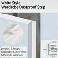 Self-Adhesive Cabinet Door Seal Strip 2.8M TPE Dust Guard Door Seal Strip Nixie White