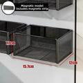 Magnetic Metal Basket Organizer – Fridge & Pegboard Rack Magnetic Storage Basket Nixie S Black