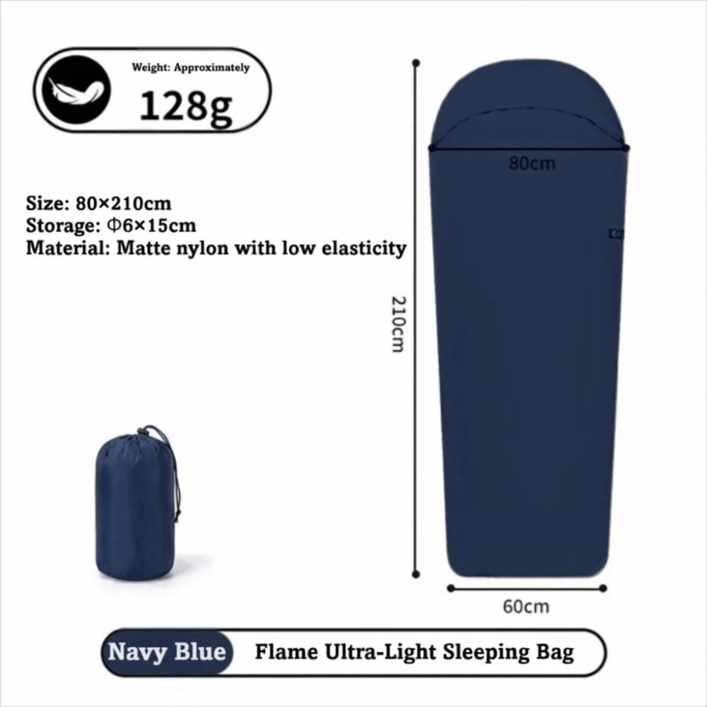 Ultralight Nylon Sleeping Bag Liner – Single Size Camping Sheet Sleeping Bag Liner Nixie Navy Blue