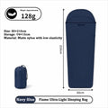 Ultralight Nylon Sleeping Bag Liner – Single Size Camping Sheet Sleeping Bag Liner Nixie Navy Blue