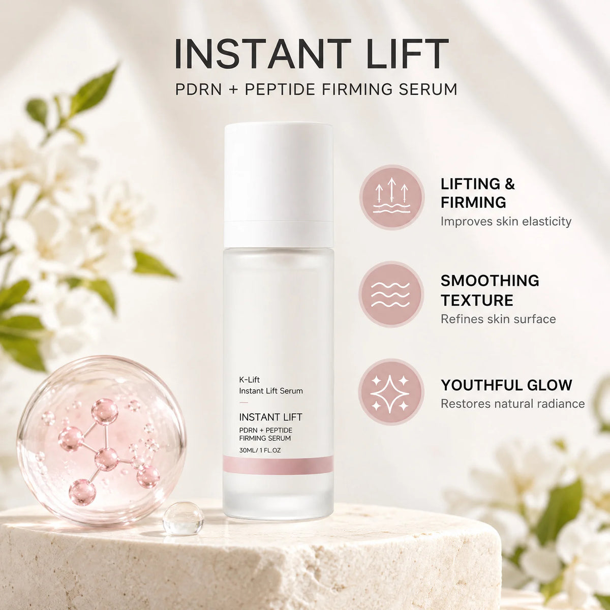 VIARELINE PDRN Peptide Lifting Serum – Firming & Brightening Facial Serum Nixie