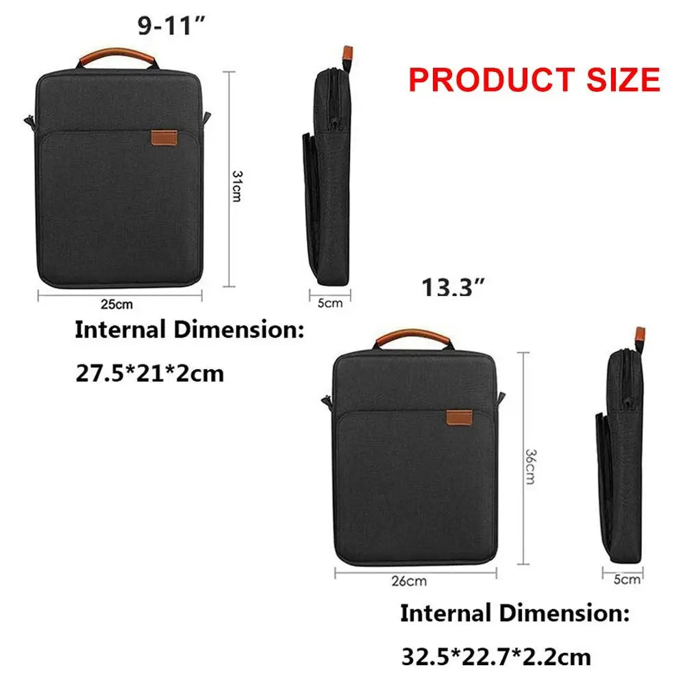 Tablet Laptop Sleeve Case 9–13.3" | Shoulder Strap & Storage Tablet Laptop Sleeve Nixie