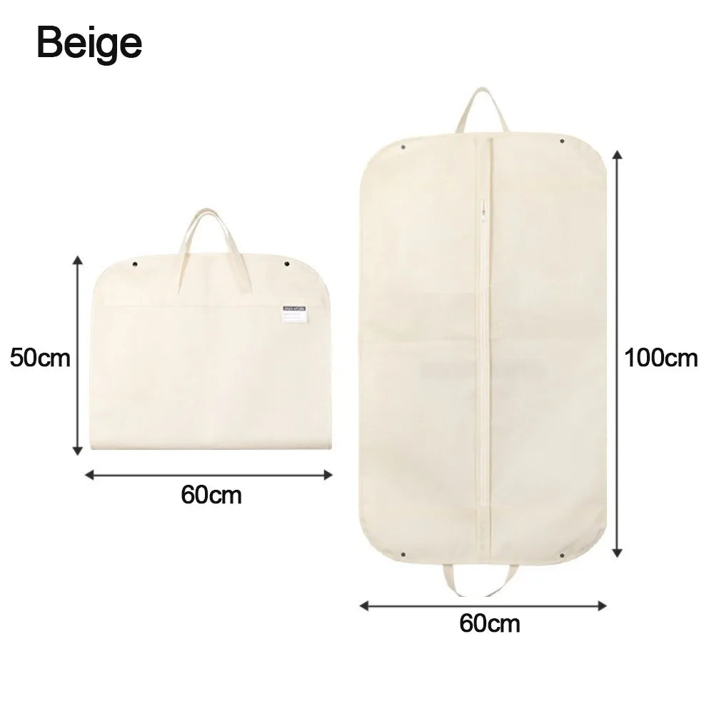 Foldable Non-Woven Garment Bag – Suit & Dress Cover Garment Storage Bag Nixie Beige