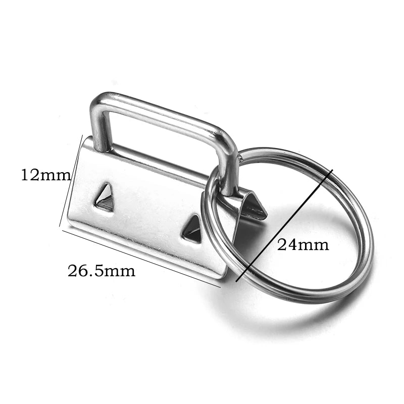 10pcs Metal Belt Clip Key Fob Foldover Connector DIY Hardware Craft Hardware Buckles Nixie