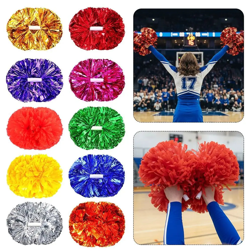 Colorful Cheerleader Pom Poms 30x37cm Dance & Party Props Cheerleader Pom Poms Nixie