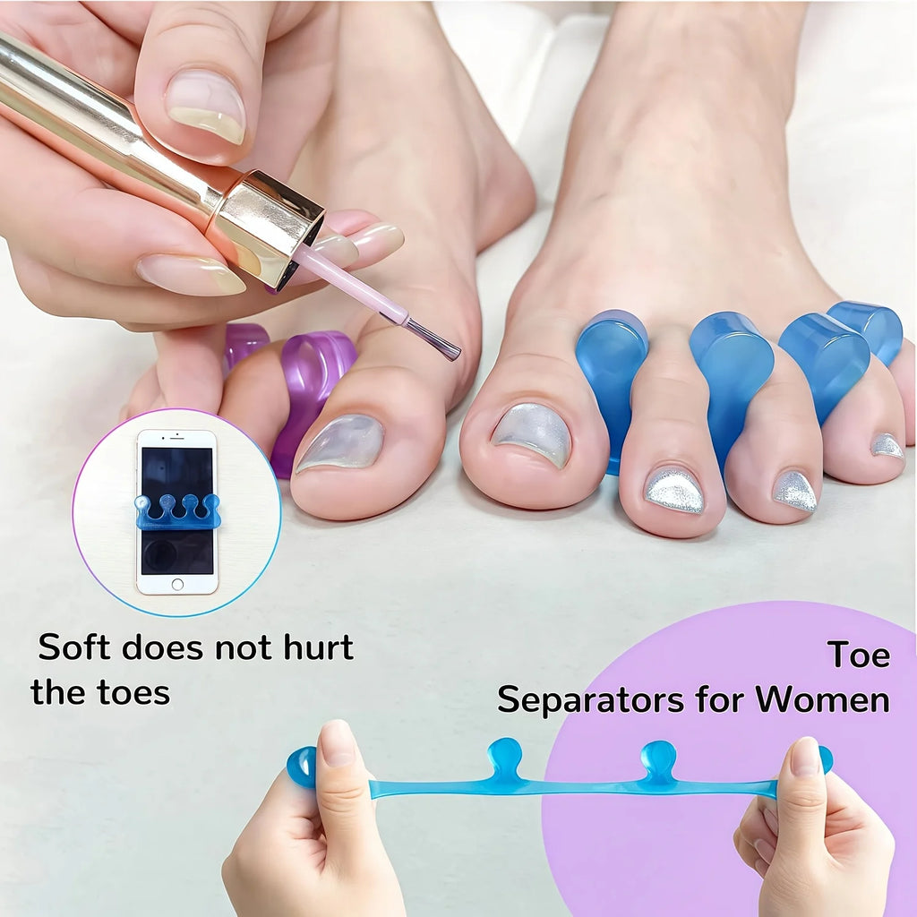 Silicone Toe Separators Soft Gel Spacers for Pedicure | 1 Pair Toe Separators Nixie