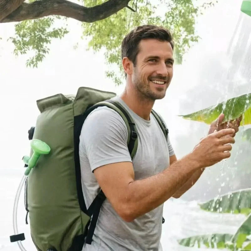Portable 20L Camping Shower Water Bag for Hiking & Outdoors