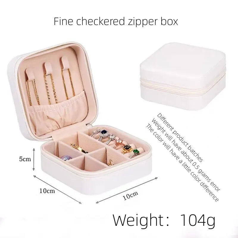 PU Leather Jewelry Box Set – Ring & Earring Organizer | 2-Piece