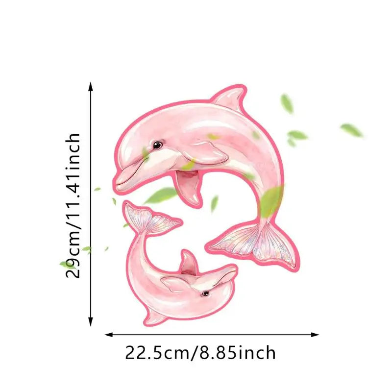 Luminous Dolphin Toilet Sticker – Glow-in-Dark PVC Decal Bathroom Wall Decal Nixie A1