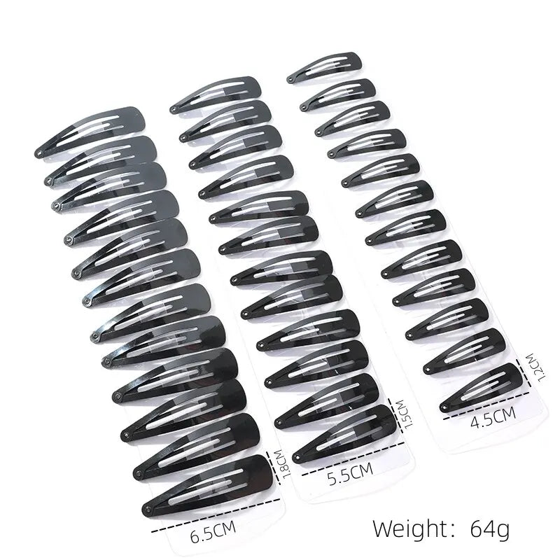 36pcs Black Tassel Hair Clips Set – Adults & Kids Hairpins Hair Clips Set Nixie